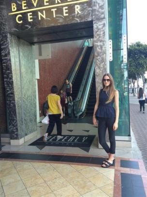 Clementine George arrives at the Beverly Centre while in Los Angeles to meet Next Model Management.