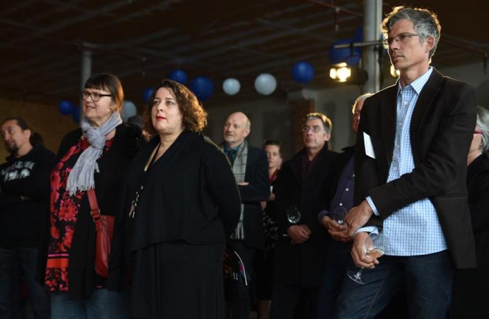 Among those attending are (from left) Karin Reid, Tania Robinson and Paul Smith, all of Dunedin.