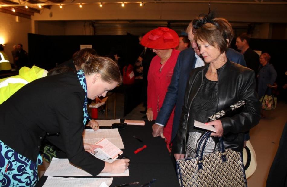 Anne Shaw, of Queenstown, at the Air New Zealand check in 
...