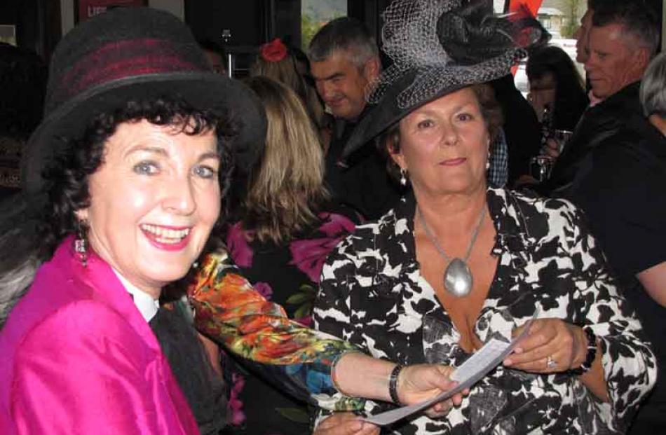 Laura Sleeman and Rosa Stackhouse-Miller, of Wanaka, were among the crowd of 80 at the Lone Star...