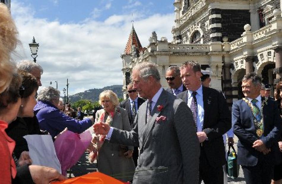 Charles and Camilla stopped to chat to members of the crowd. Photo Christine O'Connor
