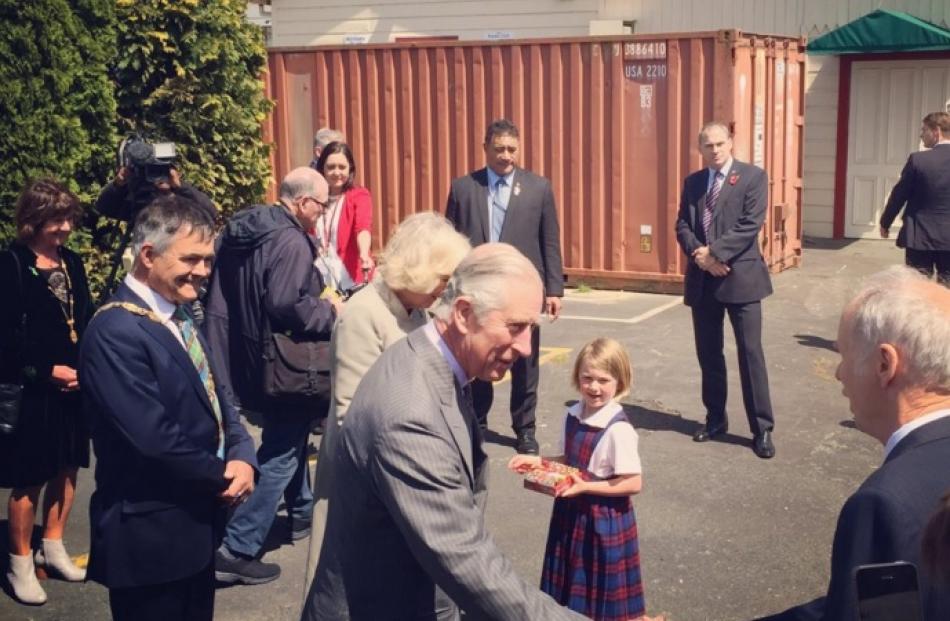 The Royals made an unscheduled stop at Mosgiel Railway Station before boarding a train bound for...