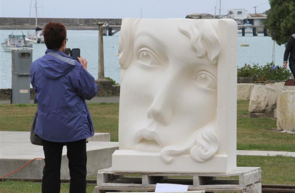 Visitors to Friendly Bay during the  symposium have been fascinated by Christchurch sculptor Paul...