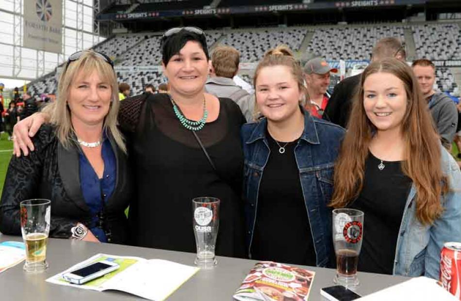 Helen Kettings, Mel Connor, her daughter Katelyn Connor (14) and Hayley Dalzell (14), all of...