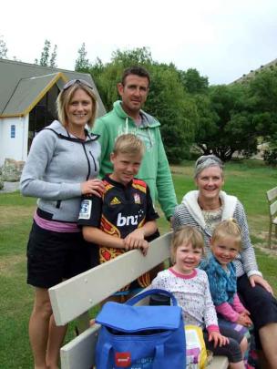 Standing: Marijke Topping and Antony Brown with Harvey Brown (8). Sitting: Vicky Topping with...