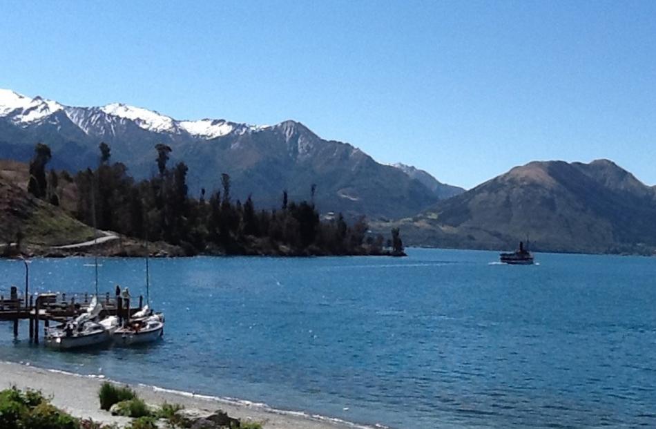 TSS Earnslaw heads out of the bay towards Queenstown. Photo: supplied