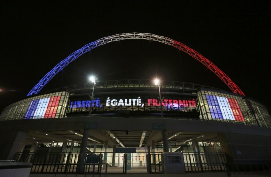 Wembley went blue, white and red in honour of their visiting French opposition after the Paris...