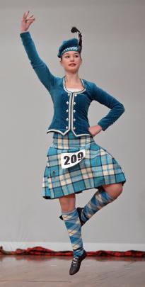 Isla Couldstone is competing in the U18 Highland fling.