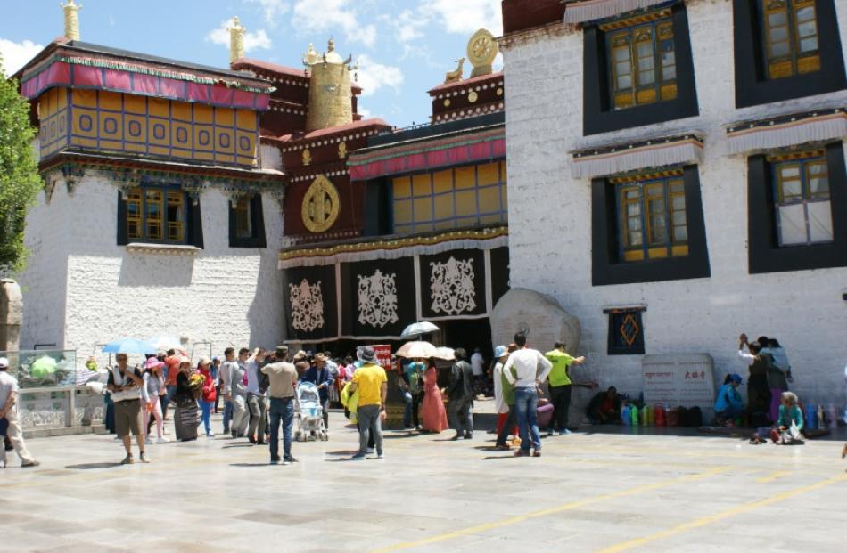 Jokhang Temple is now part of an ''authentic tourist'' destination.