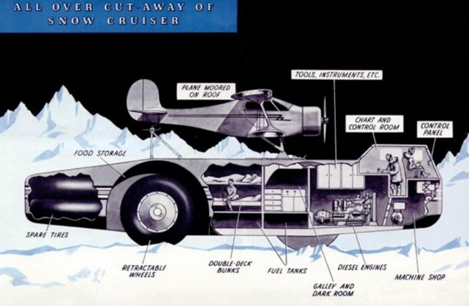 A cross-section of the Antarctic Snow Cruiser. IMAGE: WIKIPEDIA