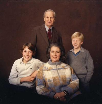 Ewing Stevens with his wife Annette and sons Adam (left) and Jason. Photos supplied.