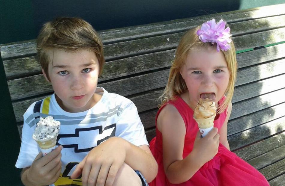 Enjoying ice creams. Photo: Aimee Marshall