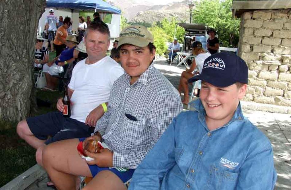 Craig Adams of Christchurch, Charles Keenan (14) of Middlemarch, and Angus McCutcheon (15) of...