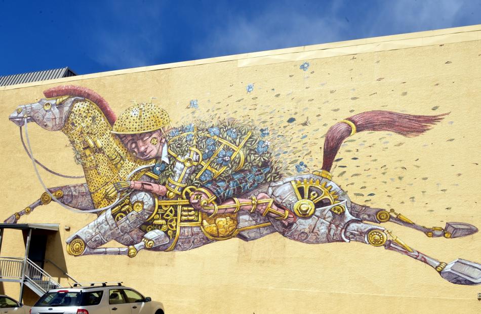 Artist: Pixel Pancho (Italy). Where: Chipmunks building, 361 Princes St.