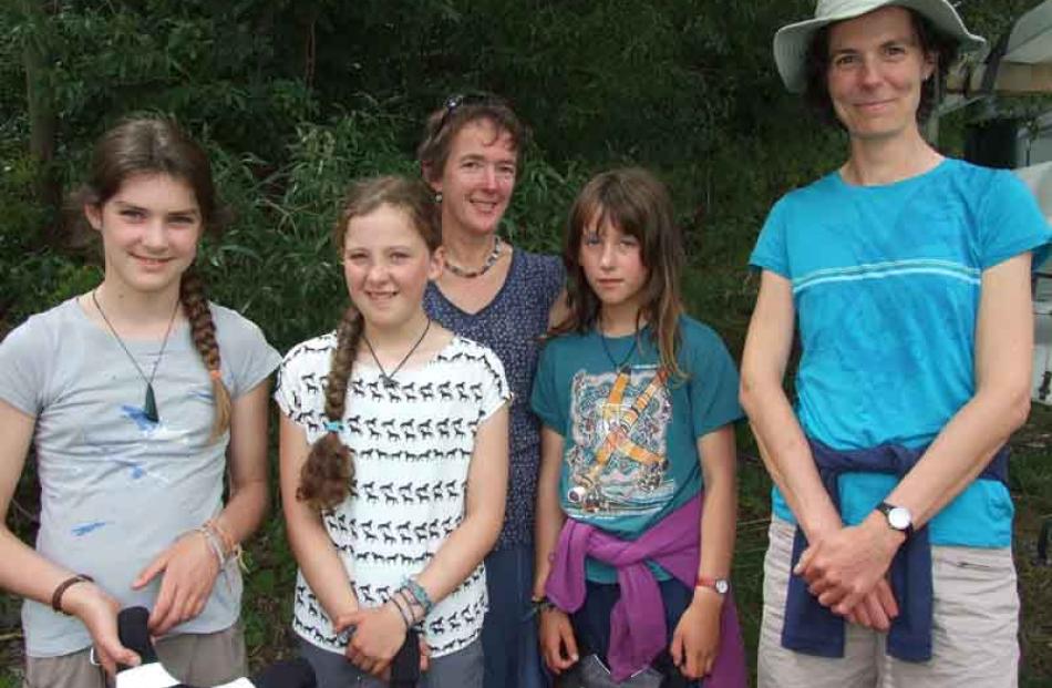 Mila Botica (12), Miriam Barton (12), Clare Ridout, Zoe Barton (10) and Pamala Walrond, all of...