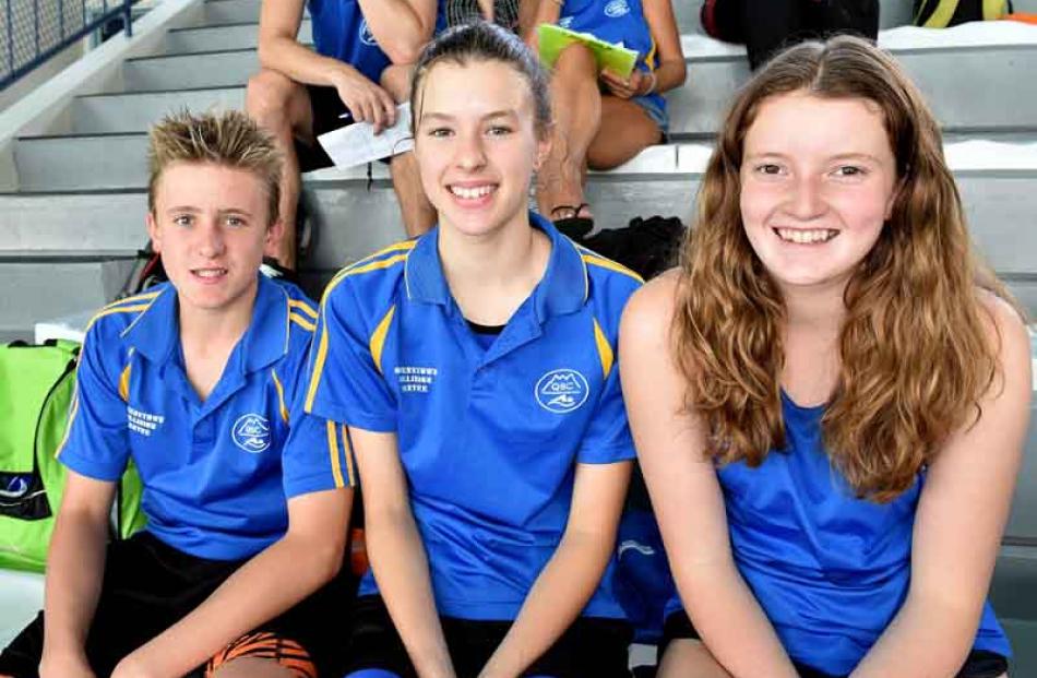 Isaak Frewen (13), Molly Woodham (13) and Sophie Adamson (14), all of Queenstown.