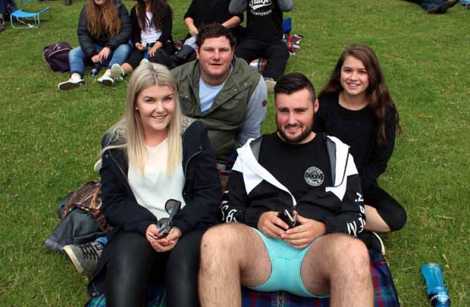 Liana Spence and Brandon McSkimming (front) with Jacob Jenkins and Jacqueline Edie (back), all of...