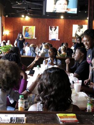 Families dine at The Breakfast Klub in Houston.