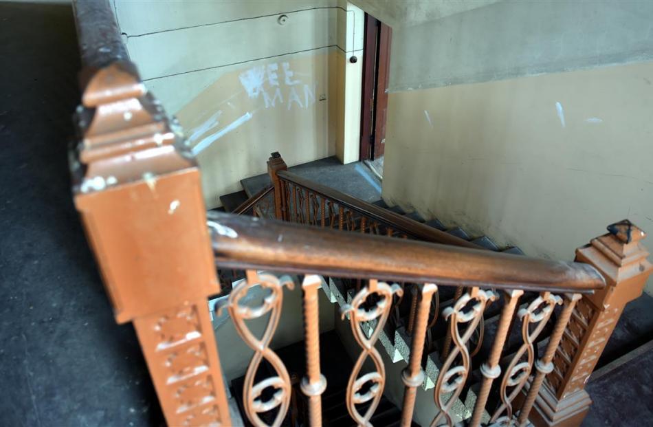 The grand floating concrete staircase which was an engineering marvel when built.