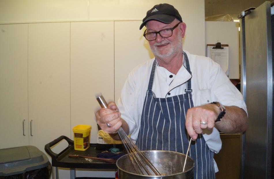 Home of St Barnabas cook Rodger Waugh helps cook the 190 
meals delivered by the St Barnabas Trust.