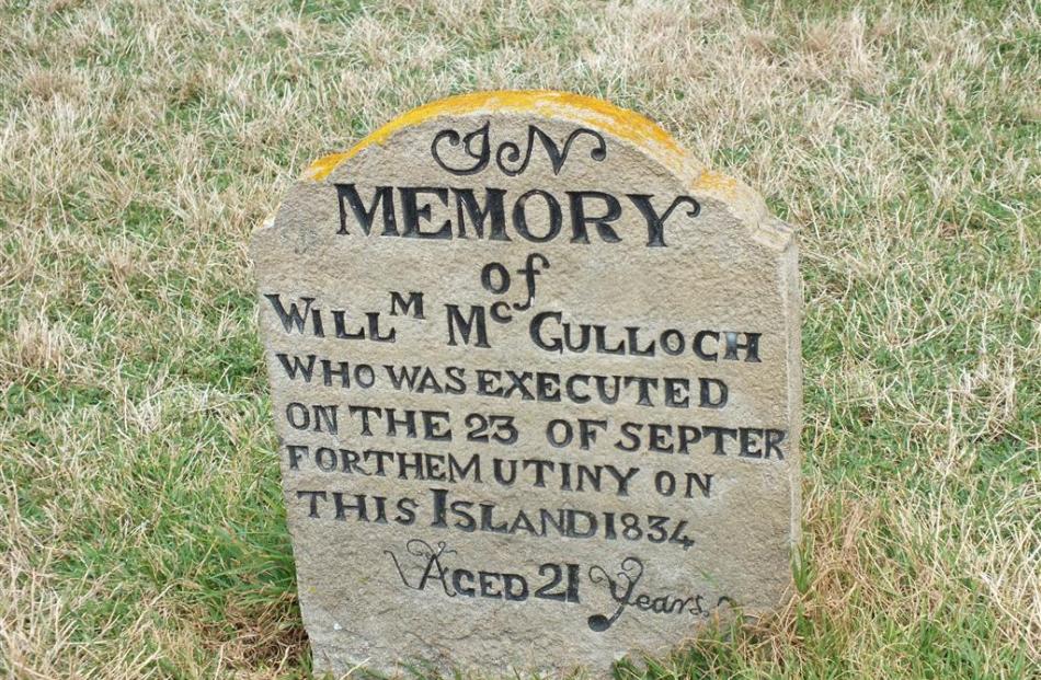 A mutineer’s gravestone tells a sad tale.