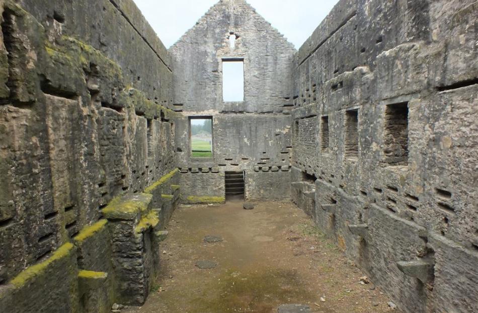 The remains of the crank mill, where teams of 50 convicts worked to grind grain.