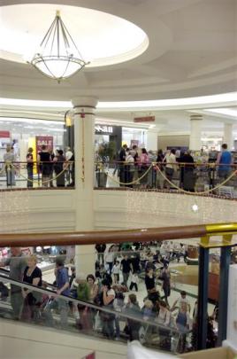 Hordes of shoppers  fill the Meridian mall in Dunedin 
yesterday. Photo by Jane Dawber.