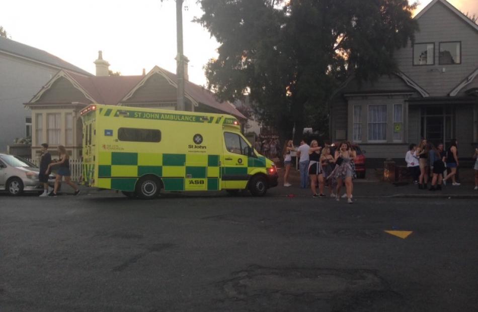Ambulances at the scene. Photo: Linda Robertson