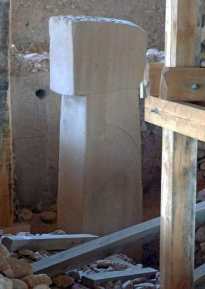 A pillar emerges from the diggings. Photo: Sara Keen