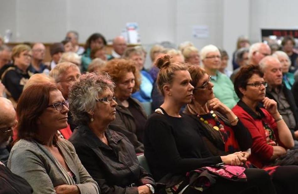 A section of the crowd at last night’s meeting.