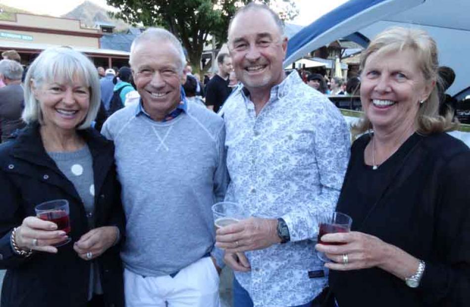 From left, Judy and Ken Buck, both of Arrowtown, and Jamie and Sue Hall, of Dalefield.