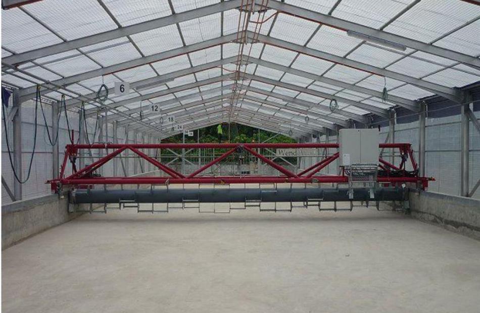 The inside of a sludge-drying plant.