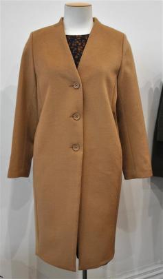 Wilson Trollope Plumage coat, sepia, 100% wool, $696, at White By design, Dunedin.