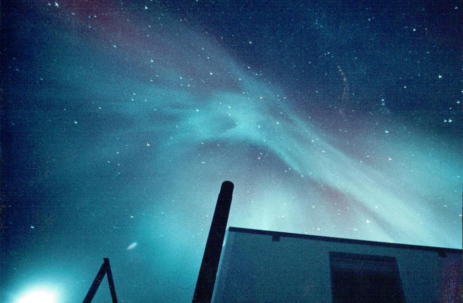 A photo of aurora australis taken during Greg Bodeker’s time in the Antarctic. Photo: Greg Bodeker