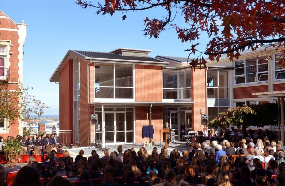 The ceremony to open the school’s new arts centre.