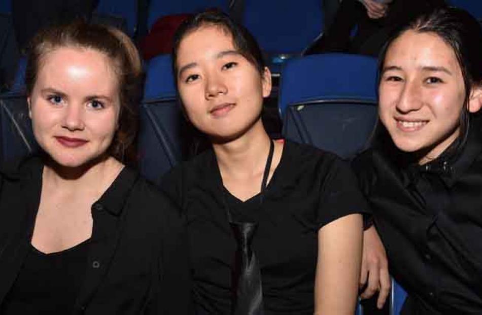 Shanti Girande (16), Clara Kwon (16) and Ellena Khoo (16), from Columba College.