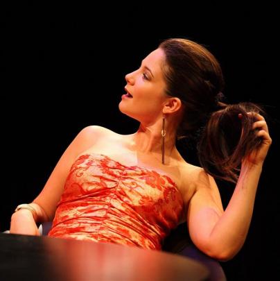 Claire Chitham on stage at Auckland’s Silo Theatre in the play Rabbit. Photo supplied.