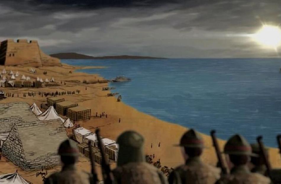 Screenshots of the graphic novel-like imagery used in the feature documentary 25 April to be...