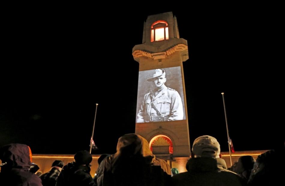 A dawn service was held at the Australian National Memorial in Villers-Bretonneux, France. Photo:...