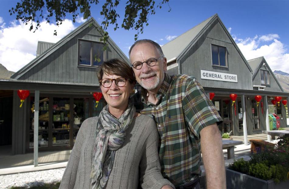 US couple Paul and Debbi Brainerd outside the General Store,  part of their redevelopment of the...