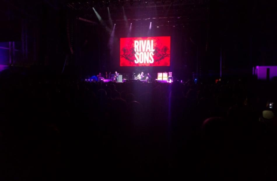 Opening act Rival Sons performs at the Black Sabbath concert at Dunedin's Forsyth Barr Stadium....