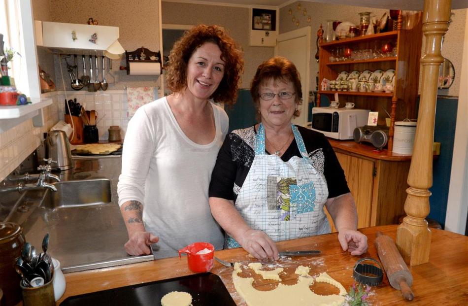 Chef Alison Lambert and her mother Margie Manning make shortbread in Margie’s Ravensbourne...