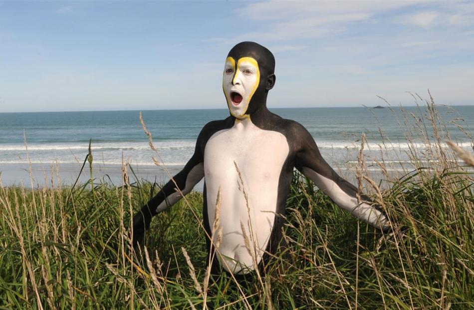 Byron Coll in the St Clair Beach sand dunes as part of his Fringe Festival appearance back in...