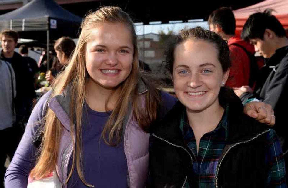 Alea Robinson (21) of Alaska (left) and Jamie Wilson (21) of Vermont (both studying at University...