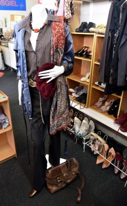 The $60 outfit put together by the polytechnic fashion team at Mosgiel’s hospice shop.