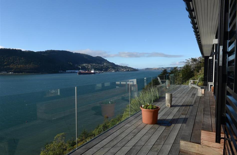 The front deck offers views to Taiaroa Head and there is almost always activity on the harbour.