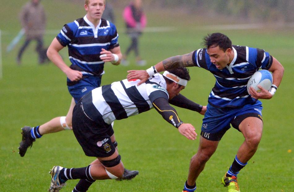 Action from today's match between Southern and Kaikorai. Photo: Gerard O'Brien