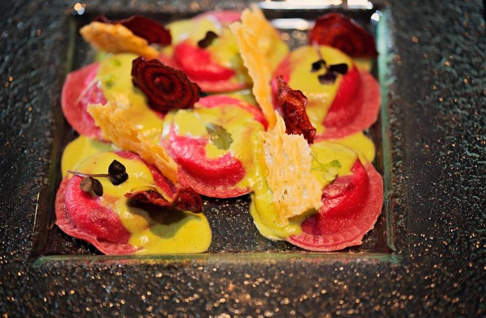 House-made beetroot ravioli. Photo: supplied