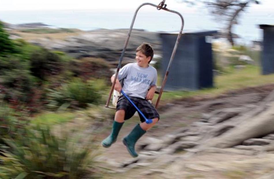 Michael Kuiti (10), of Balclutha, is a Bull Creek regular.