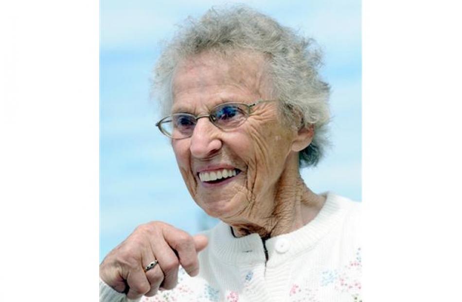 Mrs Gwen Lane, looking after the cribbies for 53 years.